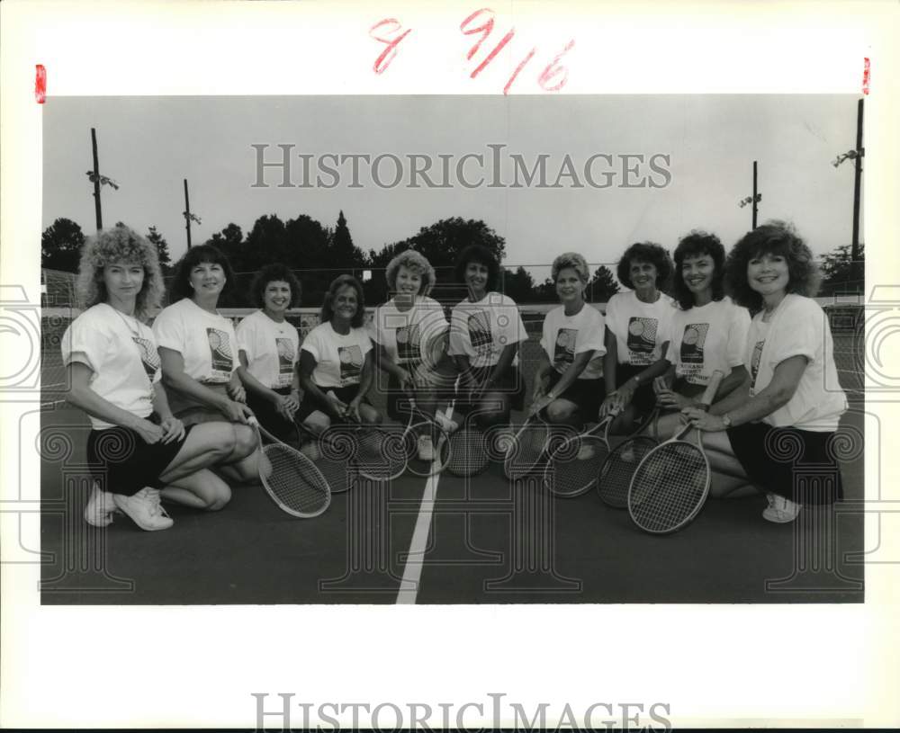 1989 Press Photo Terrytown Ladies Tennis Team, United States Tennis Association- Historic Images