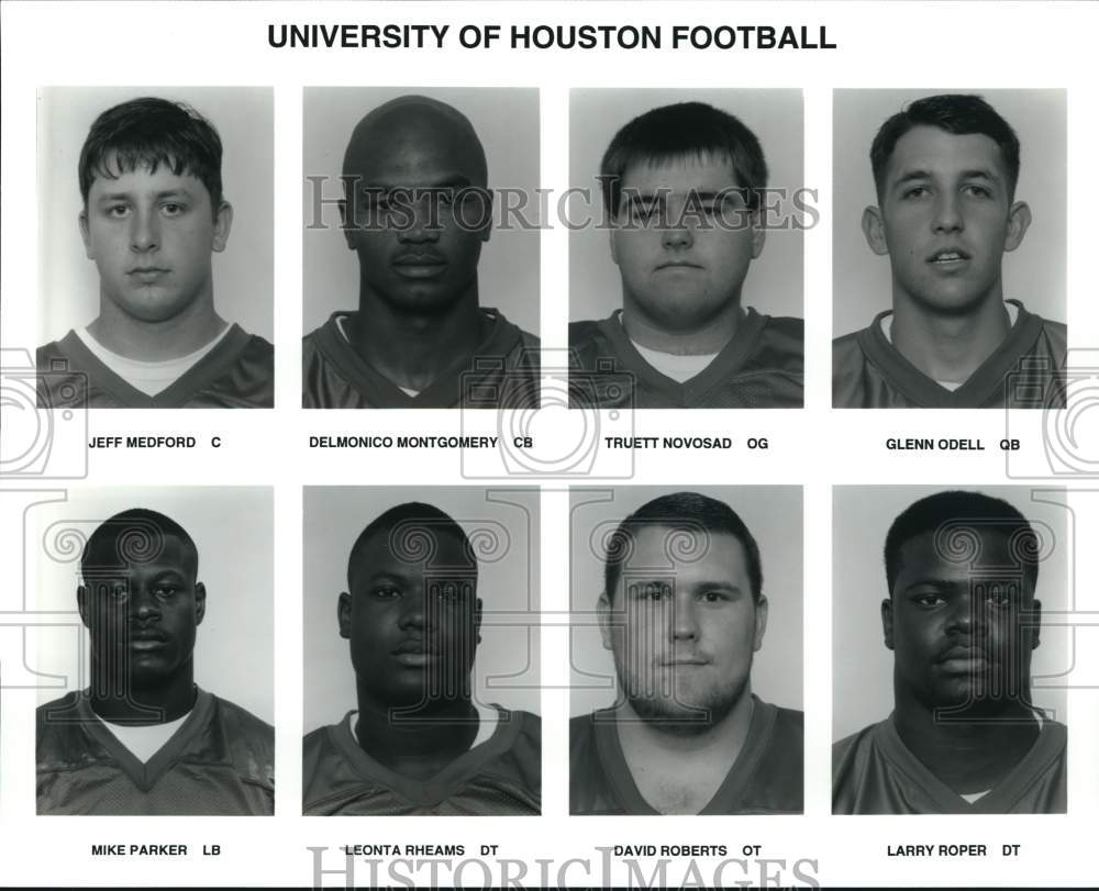 Press Photo University of Houston Football Players- Historic Images