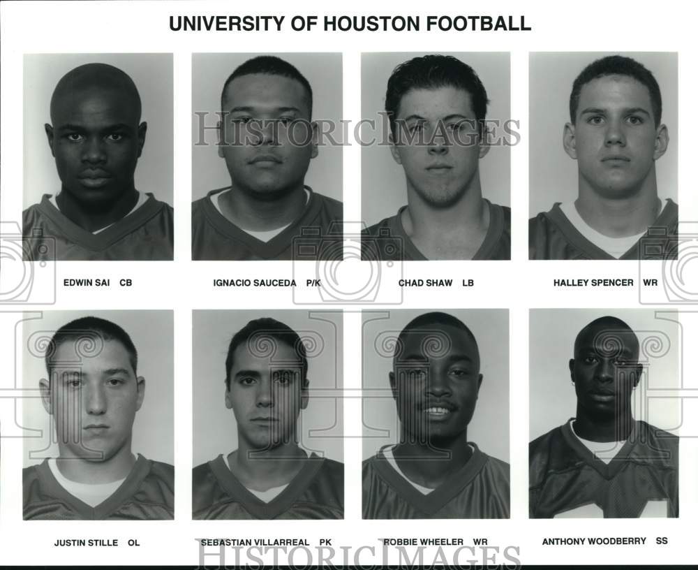 Press Photo University of Houston Football Players- Historic Images