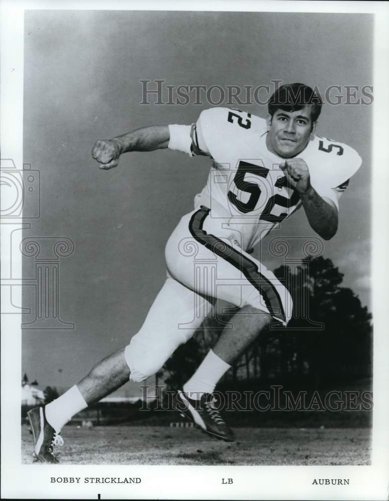 1969 Press Photo Auburn Football Player Bobby Strickland- Historic Images