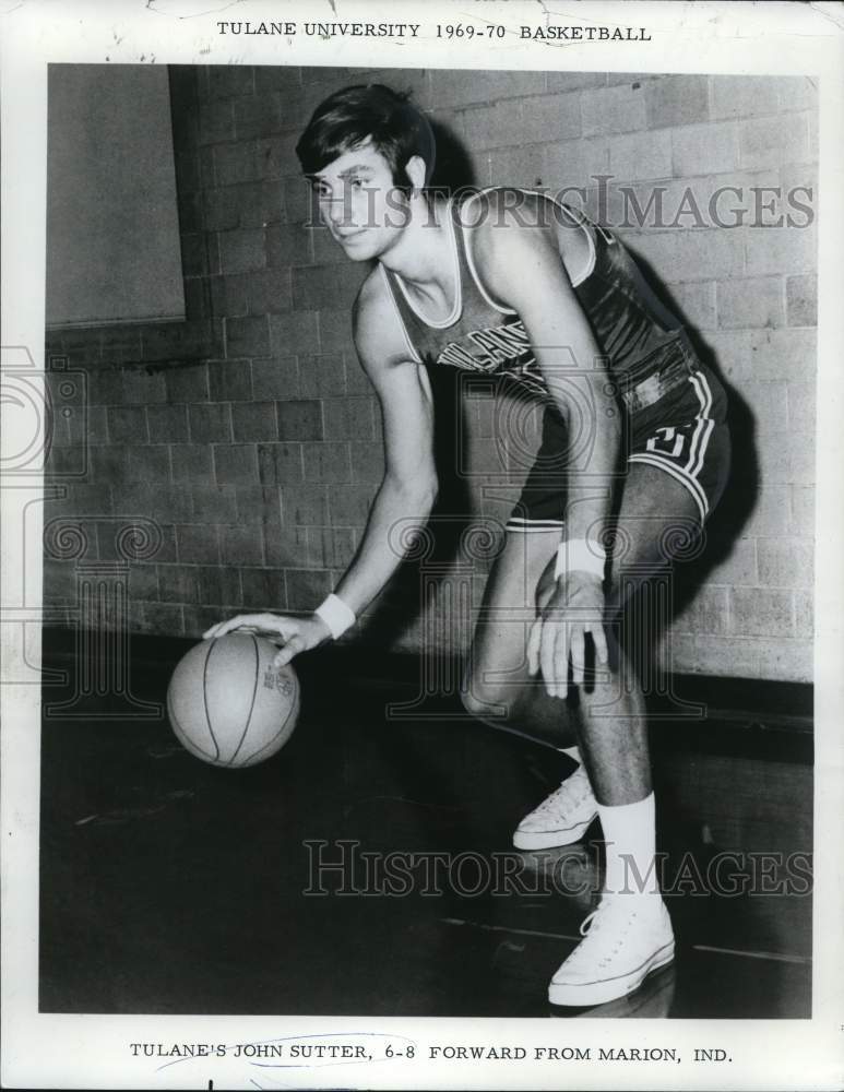 1969 Press Photo Tulane University Basketball Player John Sutter- Historic Images