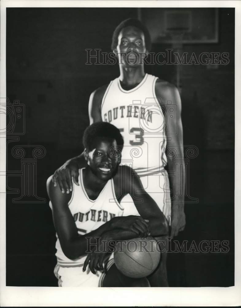 1978 Press Photo Collie Davis and Harold Sutton of Southern Basketball Team- Historic Images