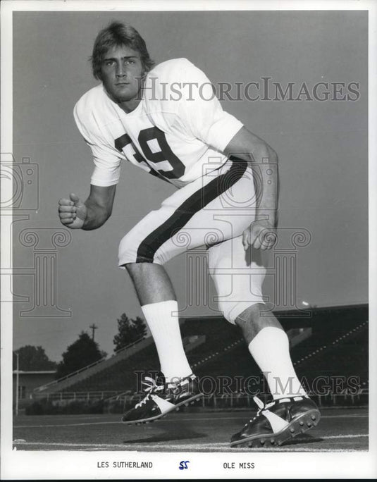 1974 Press Photo Les Sutherland, Ole Miss Football Player- Historic Images