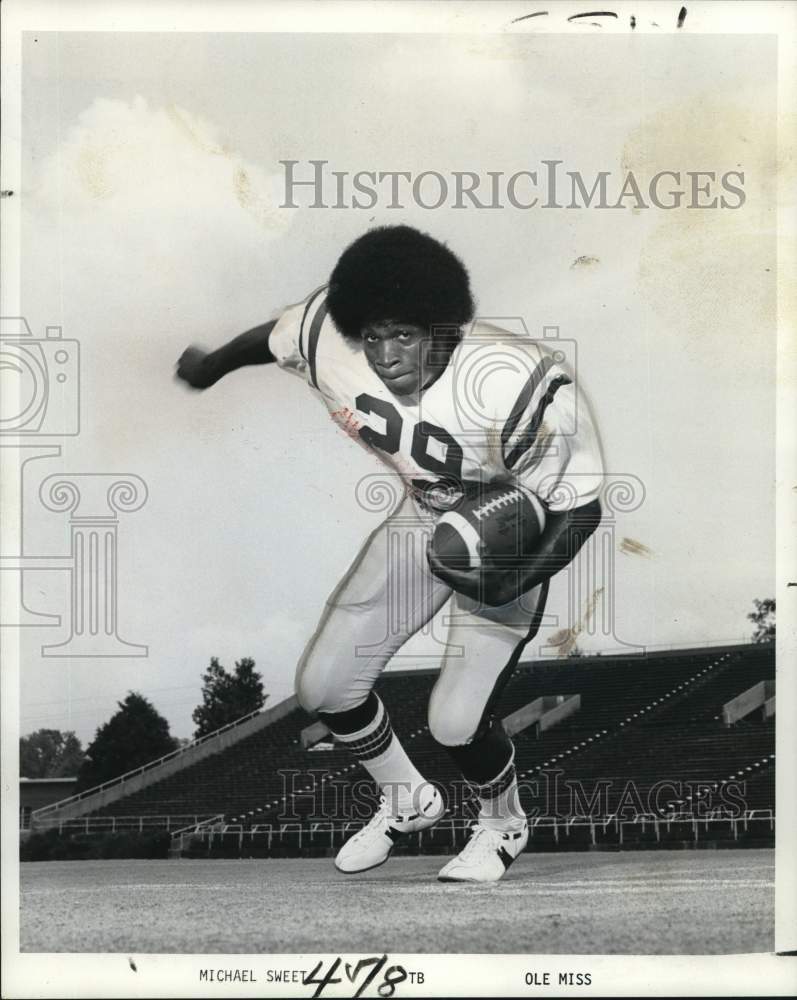 1975 Press Photo Michael Sweet, Ole Miss Football Player- Historic Images