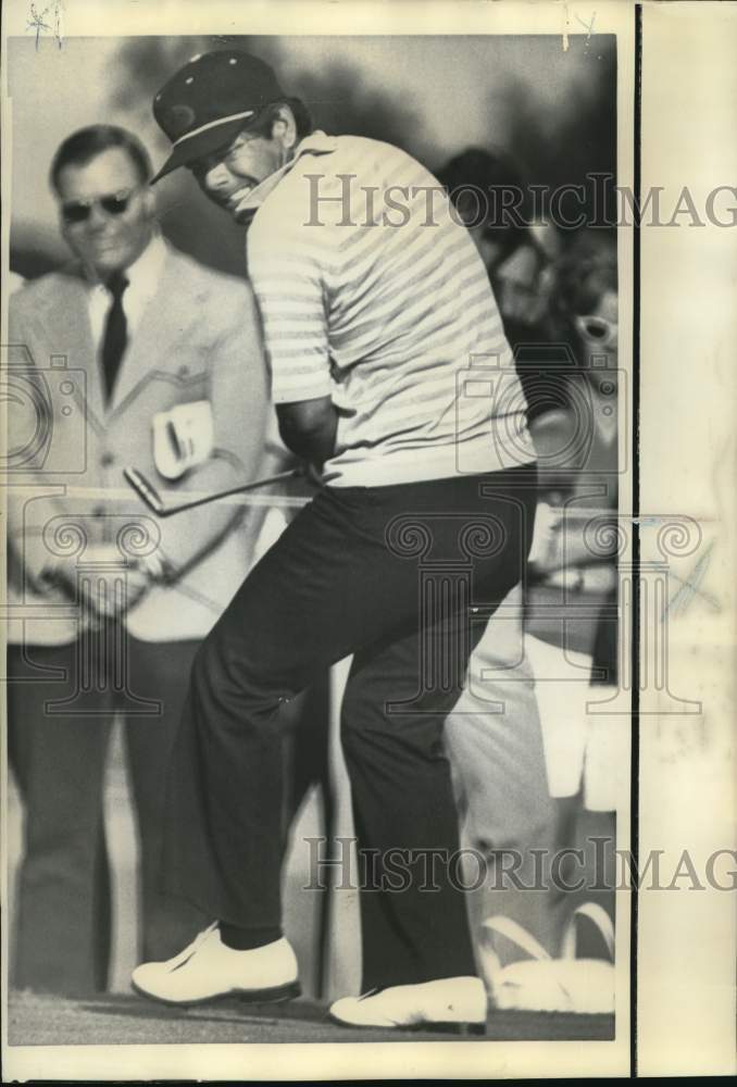 1972 Press Photo Golfer Lee Trevino in Doral Open Golf Tournament in Miami- Historic Images