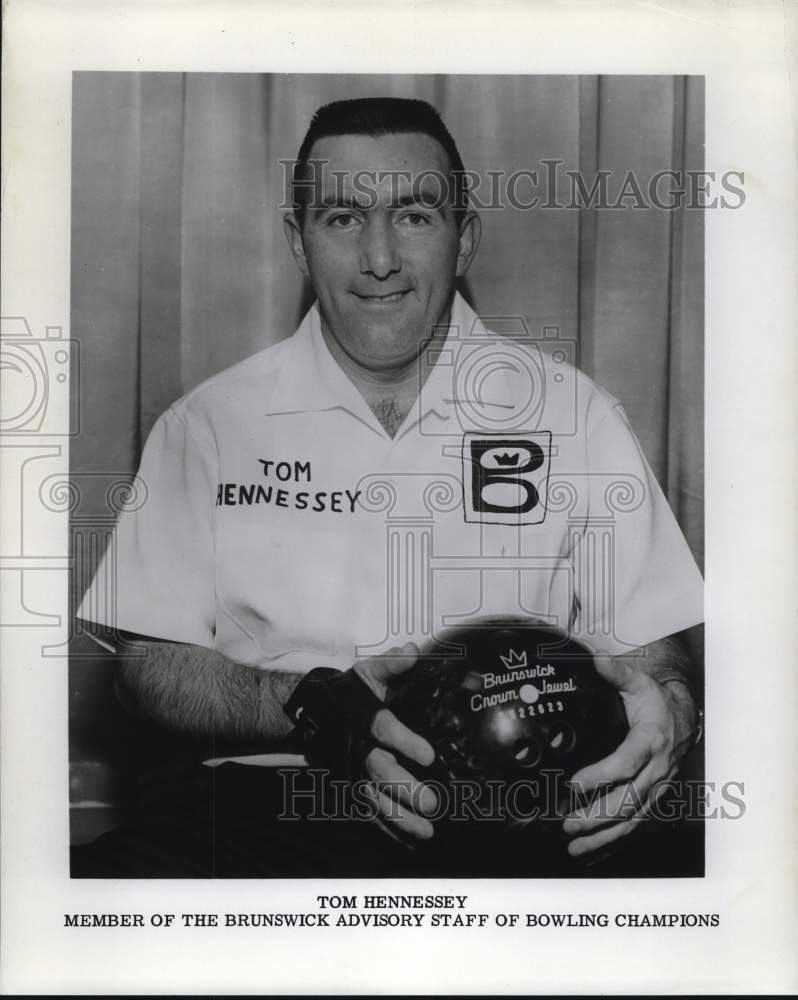 1969 Press Photo Bowler Tom Hennessey, Member of Brunswick Advisory Staff- Historic Images