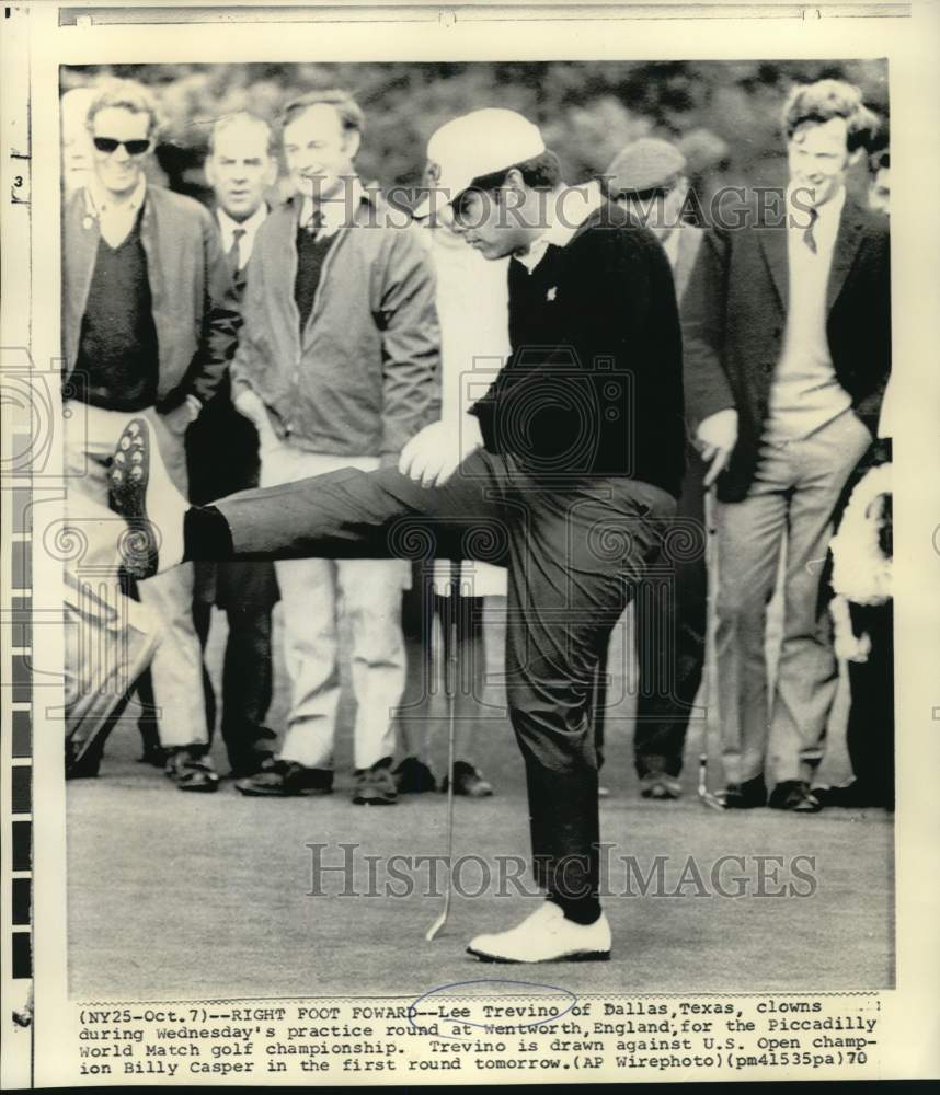 1970 Press Photo Golfer Lee Trevino at Piccadilly World Match Golf Championship- Historic Images