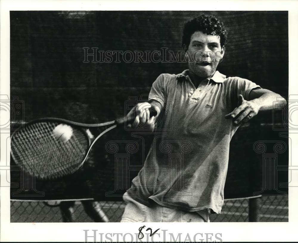 1983 Press Photo Brett Schwartz at Beach Club Junior Final of Tennis- Historic Images