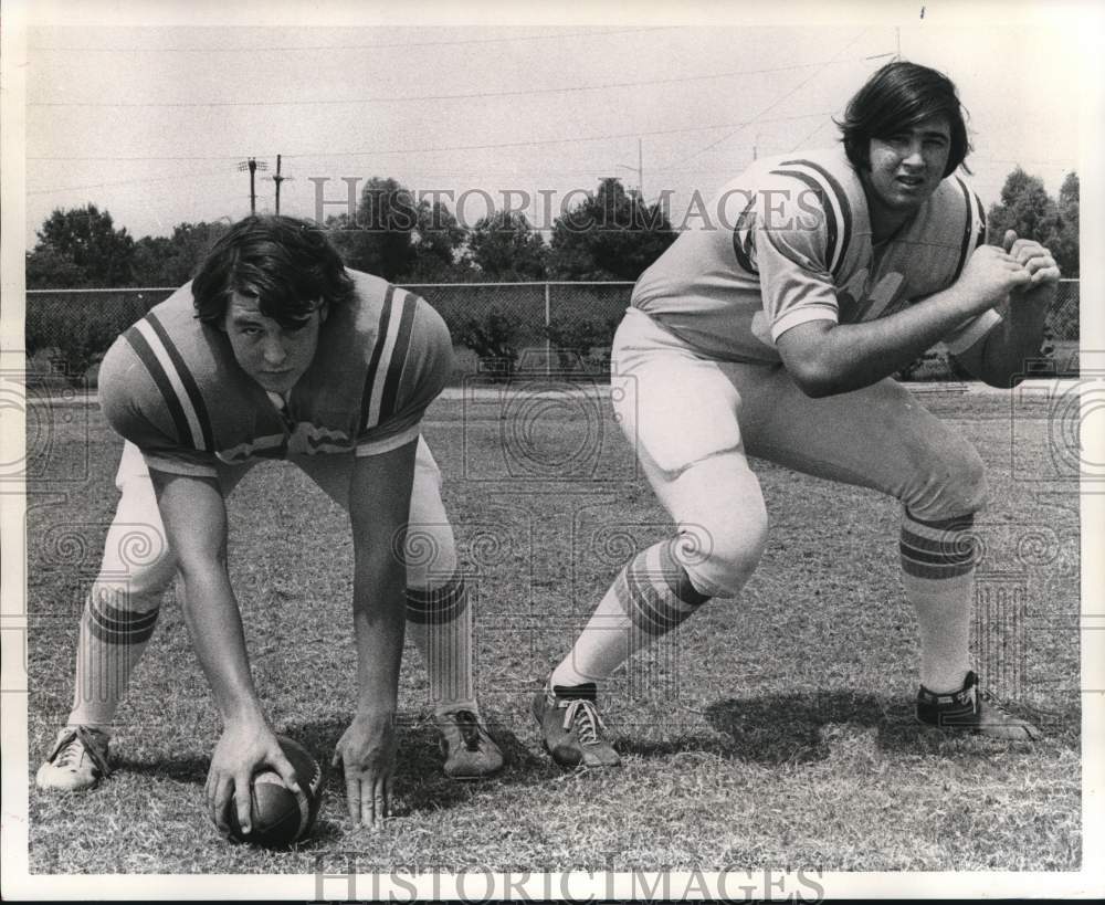 1973 Press Photo Rummel Football Players Philllip Triche and G. Radecker- Historic Images