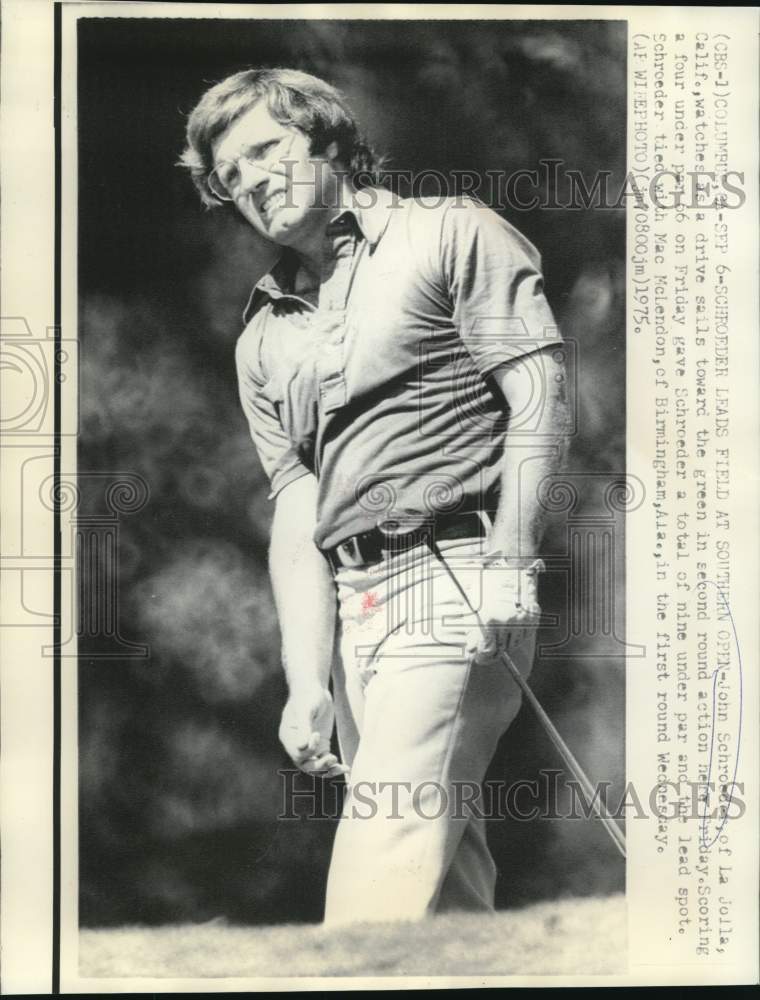 1975 Press Photo John Schroeder in Columbus, Georgia for Golf Tournament- Historic Images