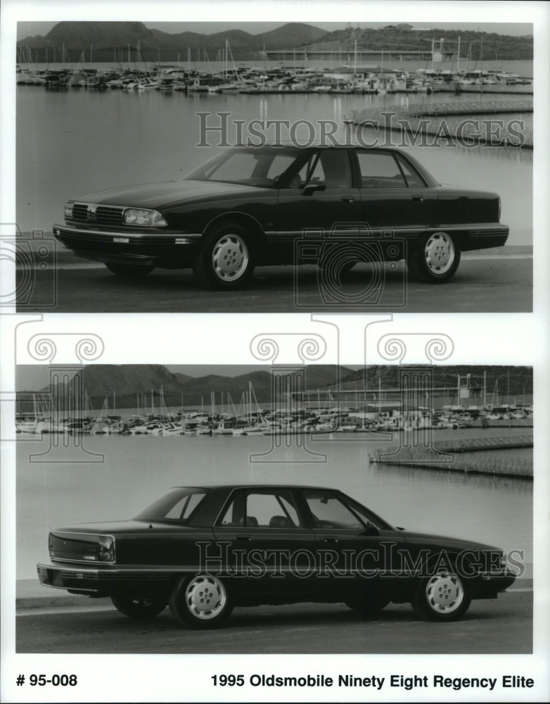  Press Photo Exterior of 1995 Oldsmobile Ninety Eight Regency Elite- Historic Images