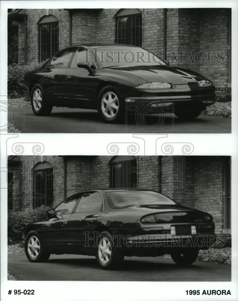  Press Photo Exterior of 1995 Oldsmobile Aurora- Historic Images