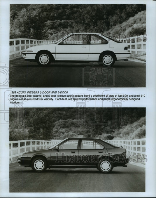 1989 Press Photo 1989 Acura Integra 3-Door & 5-Door- Historic Images