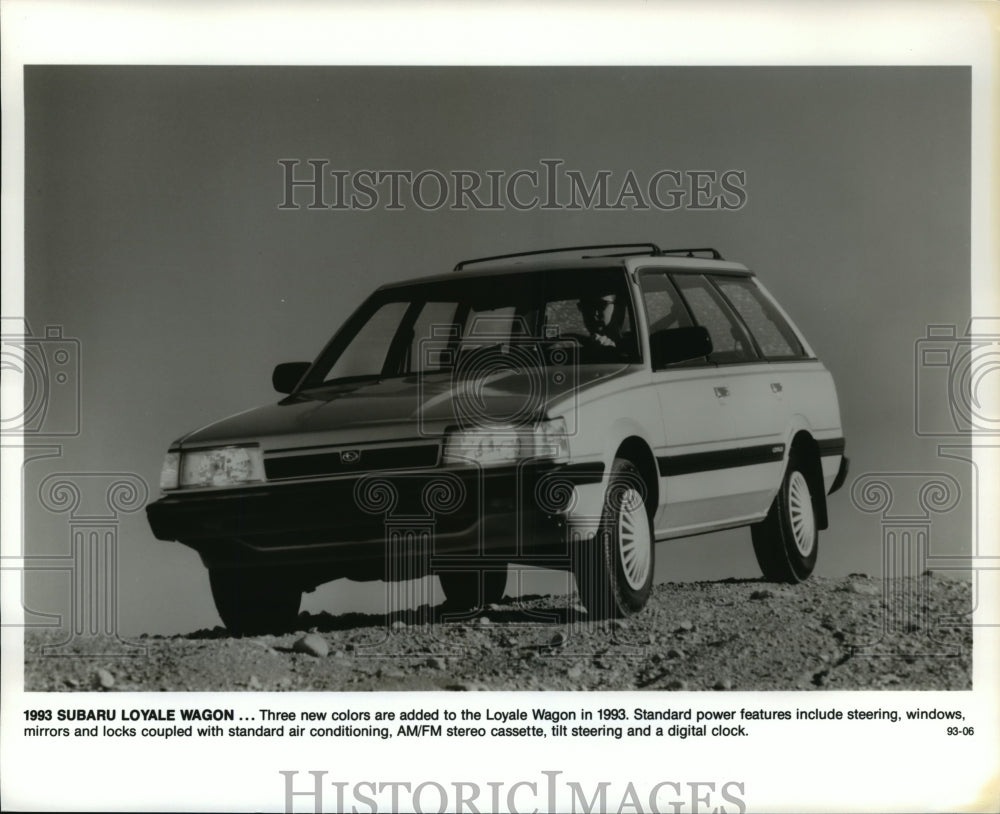 1993 Press Photo Subaru Loyale Wagon Driven on Dirt Road - not00263- Historic Images