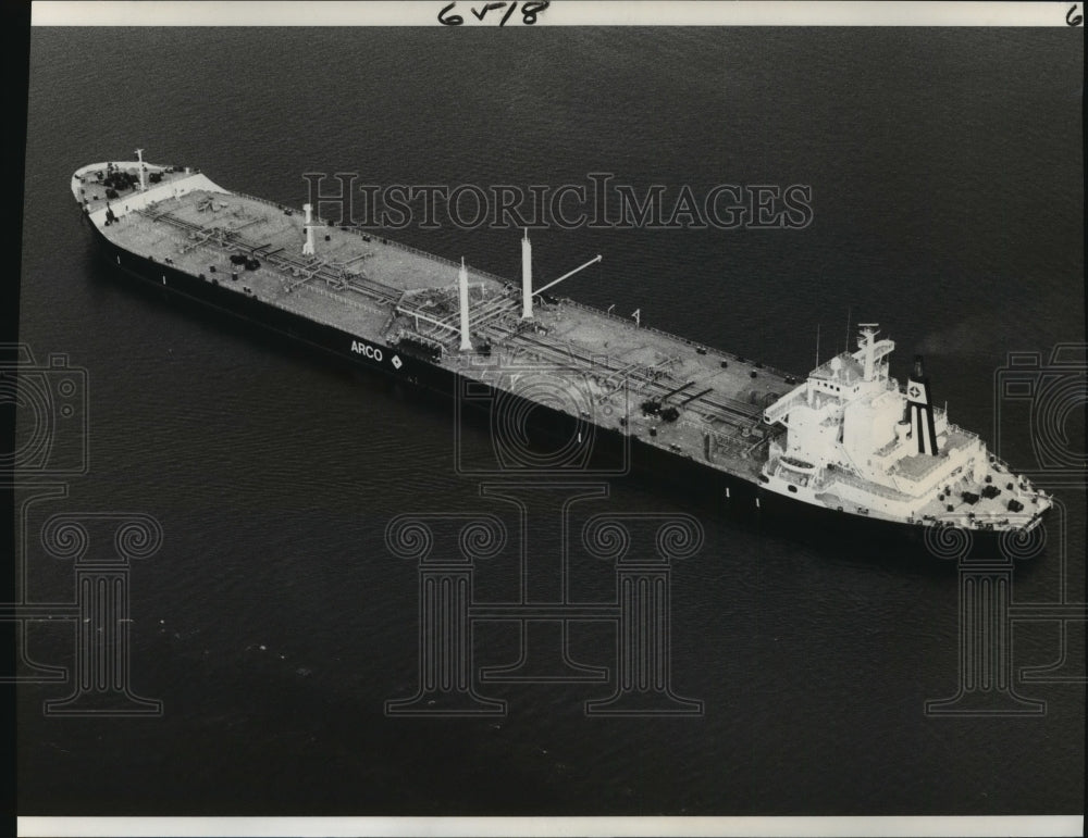 1978 Press Photo Oil Tanker SS Arco Juneau- Historic Images