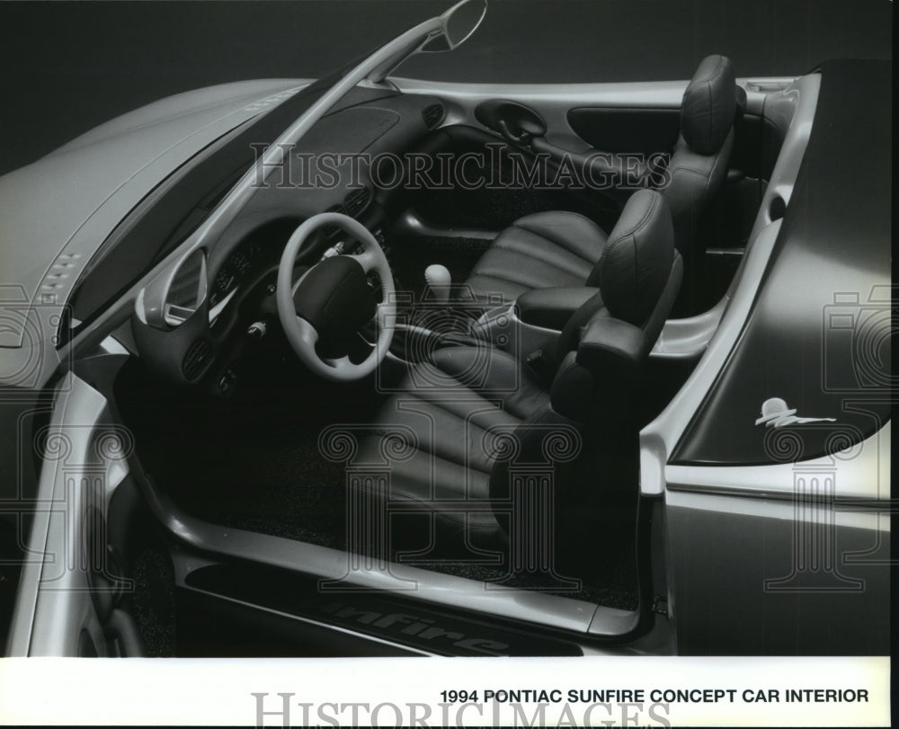 1994 Press Photo Pontiac Sunfire Concept Car Interior- Historic Images