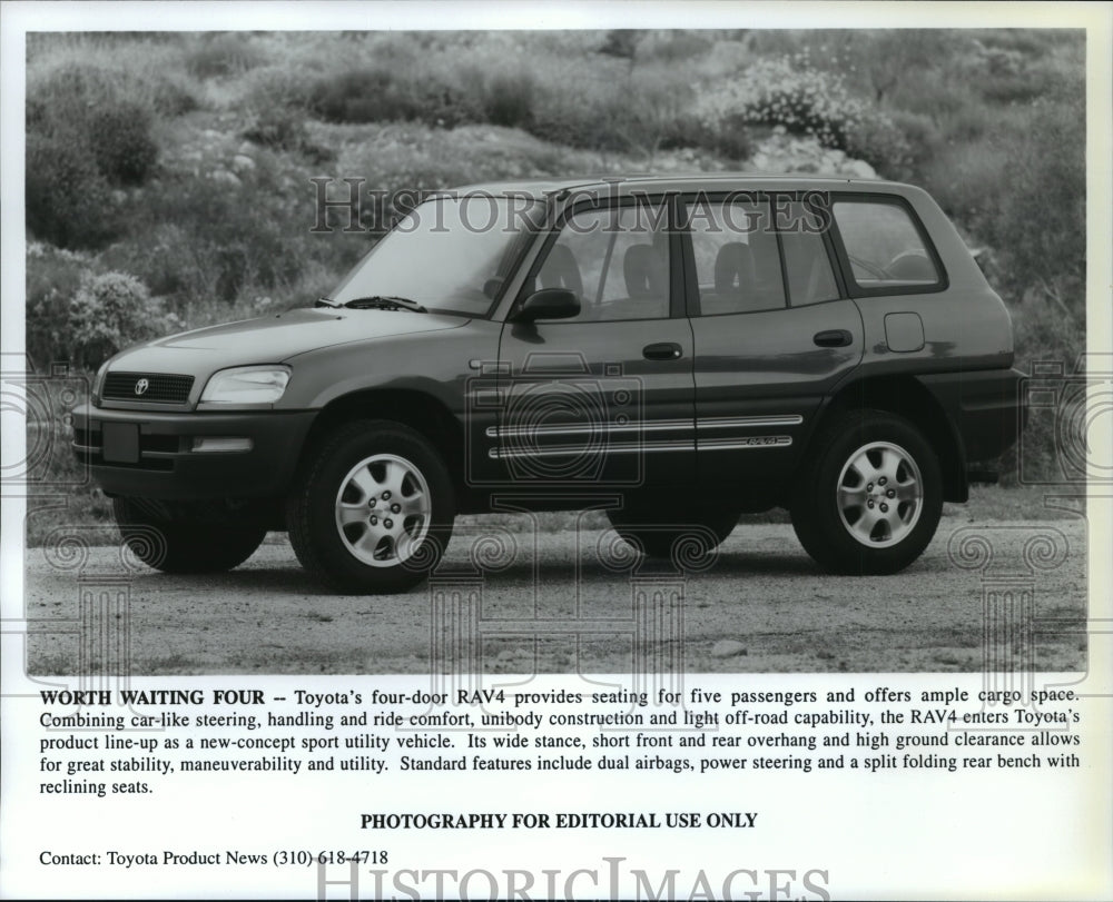  Press Photo Toyota Four Door RAV4 Sport Utility Vehicle- Historic Images