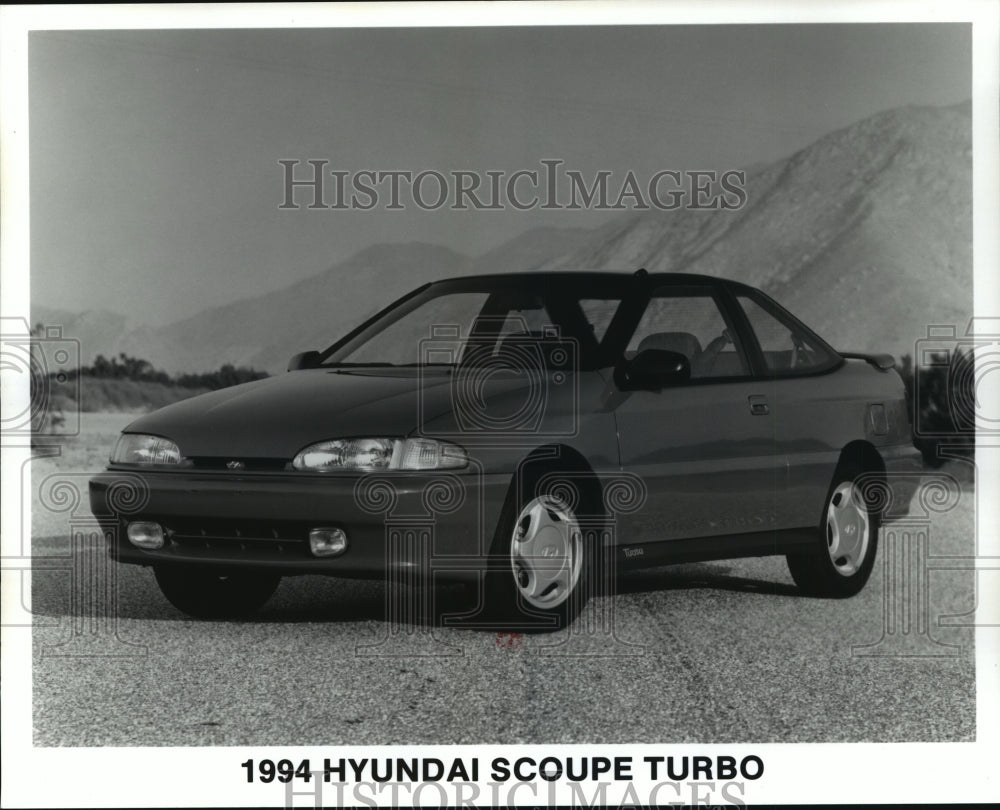 1993 Press Photo Automobiles: New 1994 Hyundai Scoupe Turbo- Historic Images