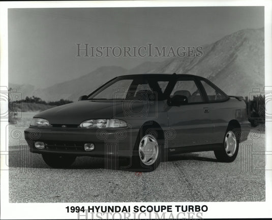 1993 Press Photo Automobiles: New 1994 Hyundai Scoupe Turbo- Historic Images