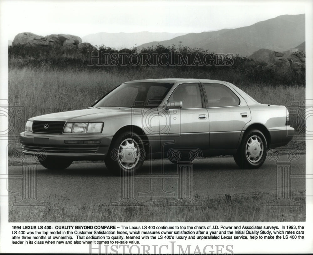 1993 Press Photo Automobiles: New 1994 Lexus LS 400 Car- Historic Images