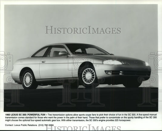 1993 Press Photo 1993 Lexus SC 300, sporty handling with 225 horsepower- Historic Images