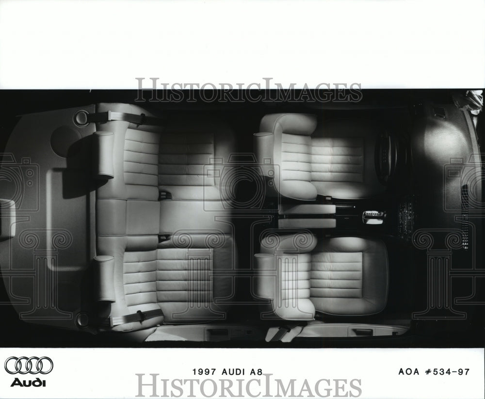  Press Photo Overhead Shot of Seating in 1997 Audi A8- Historic Images