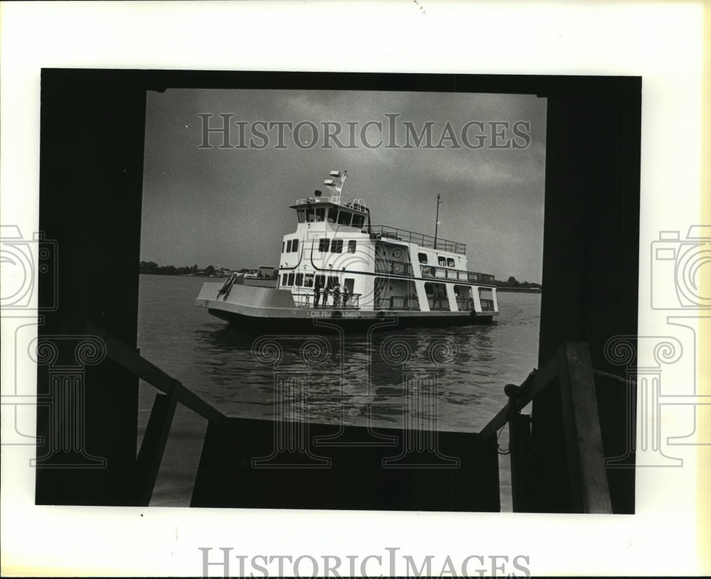 1978 Press Photo Algiers Ferry coming into Dock- Historic Images