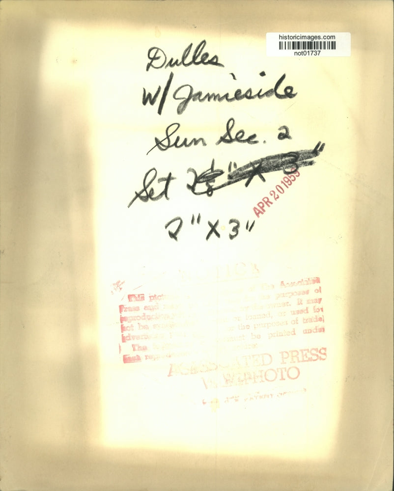 1959 Press Photo U.S. Secretary of State John Foster Dulles before surgery