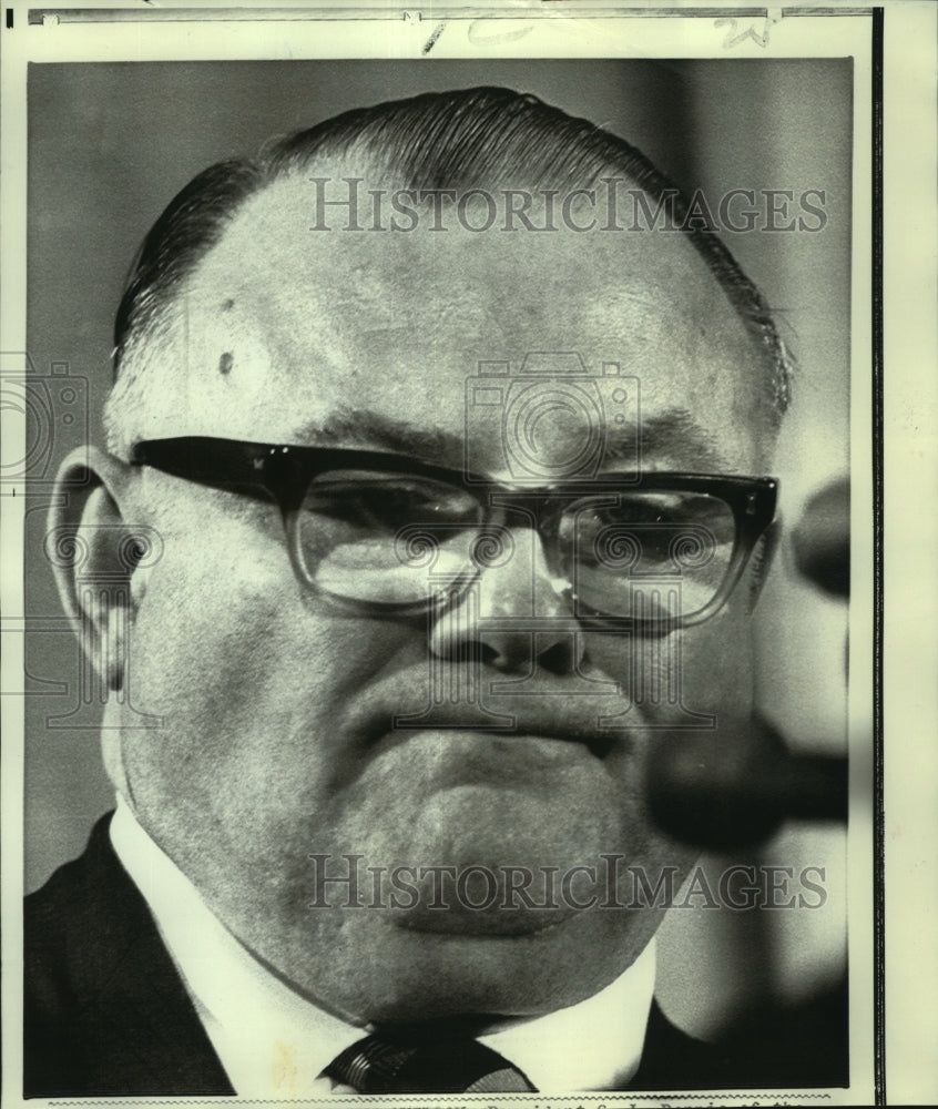 1970 Press Photo President C. L. Dennis of the Brotherhood of Railway Clerks- Historic Images