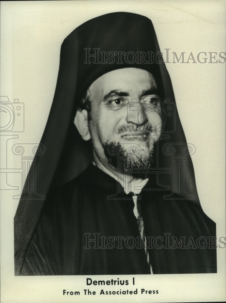 1972 Press Photo Demitrius I, new Archbishop of Constantinople, modern Istanbul- Historic Images