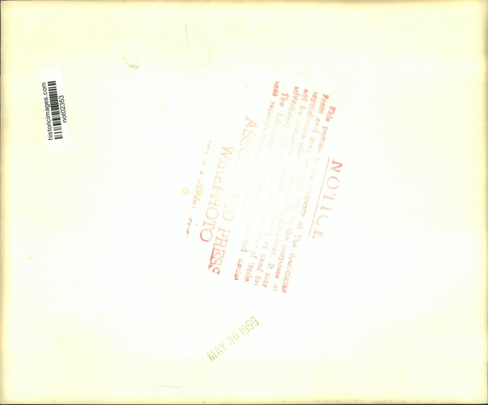 1959 Press Photo Casket of John Foster Dulles at Washington National Cathedral