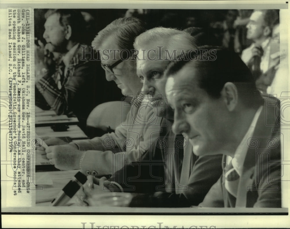 1974 Press Photo Governors at Democratic Governor&#39;s Conference, South Carolina- Historic Images