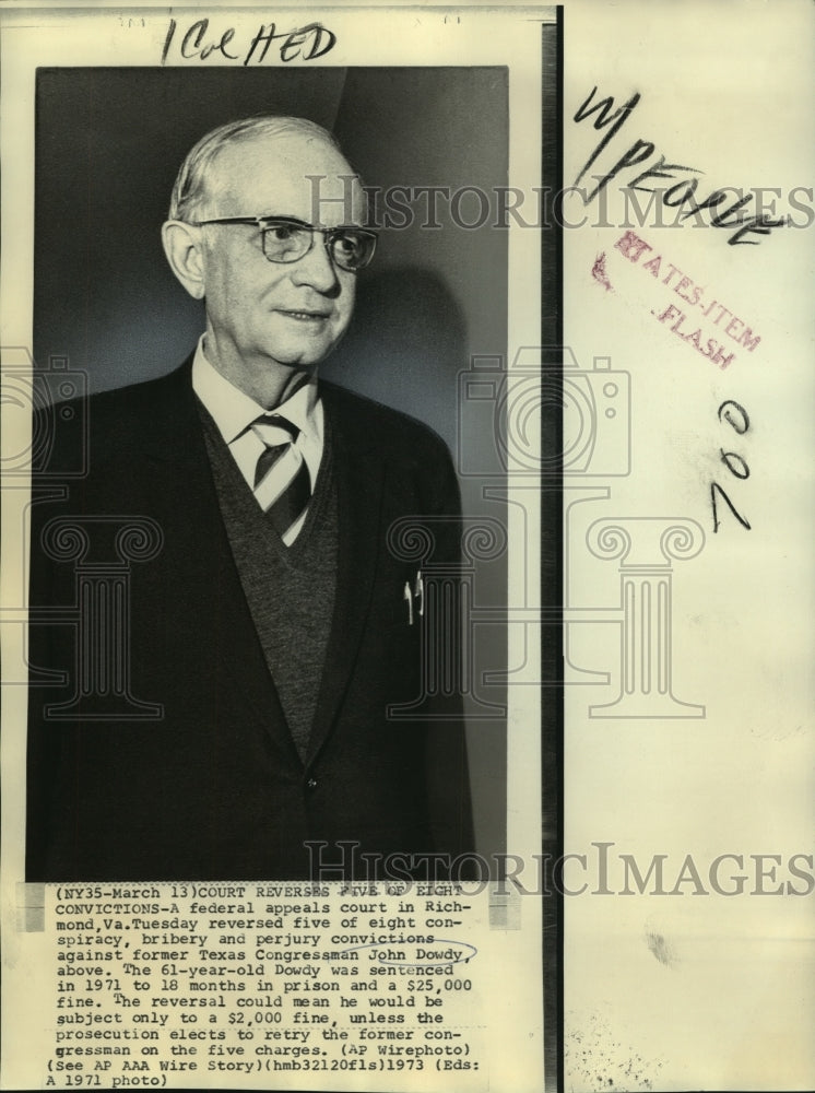 1971 Press Photo US Politics - Texas Congressman John Dowdy- Historic Images