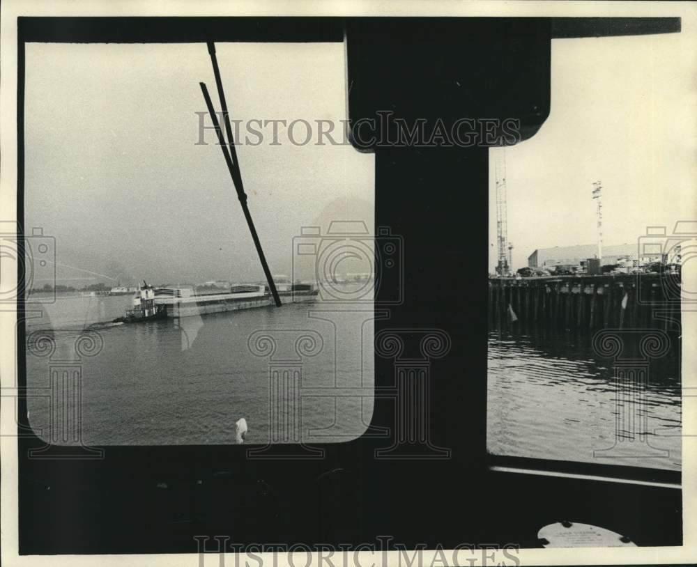 1974 Press Photo Mississippi River as viewed from windows - not04888- Historic Images