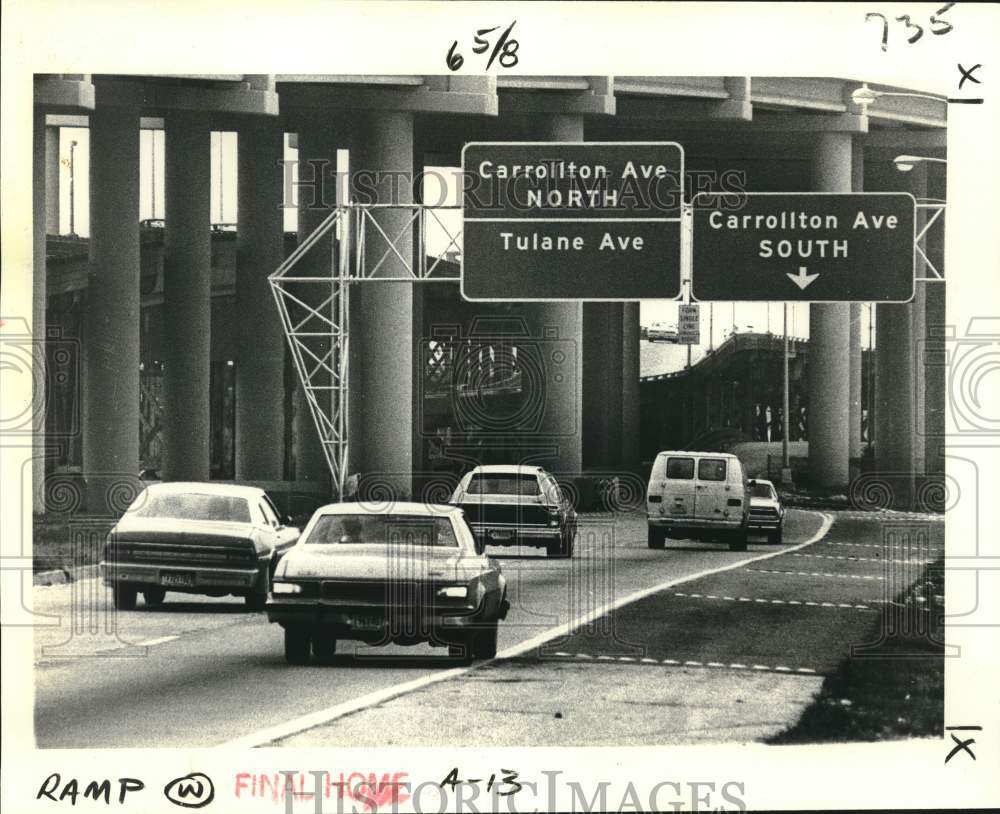 1979 Press Photo Pontchartrain Expressway-Carrollton Avenue on-ramp, opens