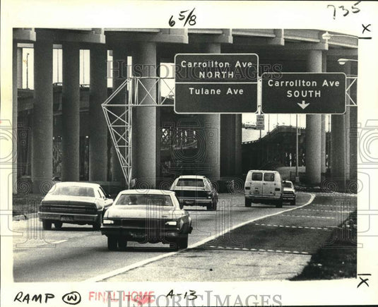 1979 Press Photo Pontchartrain Expressway-Carrollton Avenue on-ramp, opens