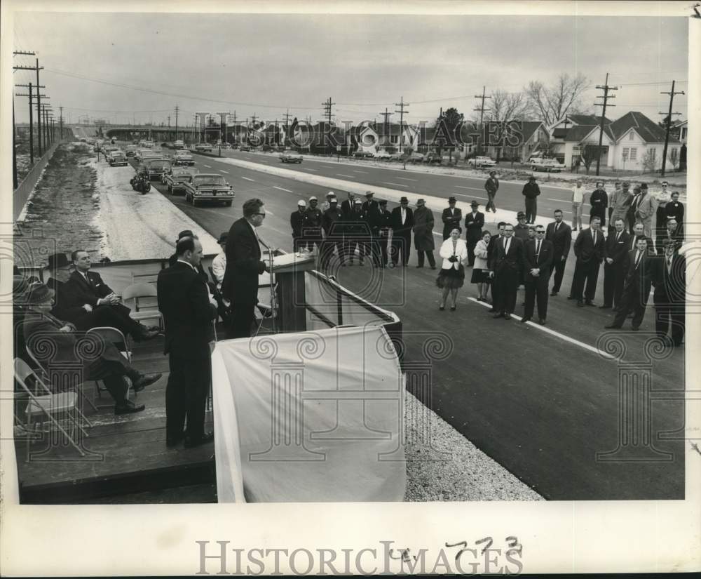 1962 Press Photo Dedication Ceremonies For New Section, Pontchartrain Expressway- Historic Images