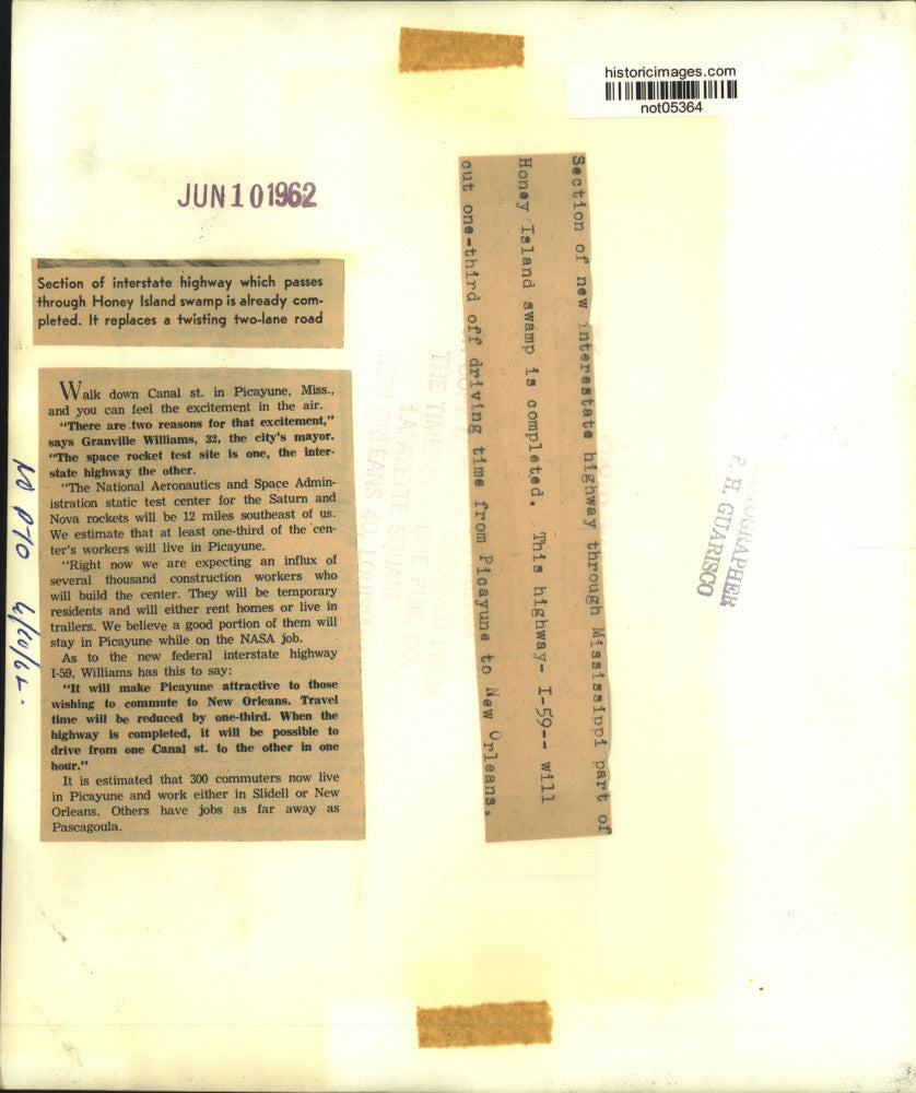 1962 Press Photo Section of new Interstate highway, I-59, completed - not05364