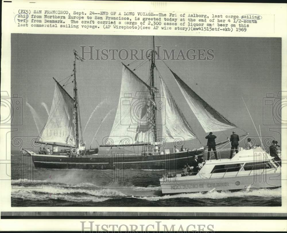 1969 Press Photo The Fri of Aalborg, last commercial sailing voyage - not05694- Historic Images