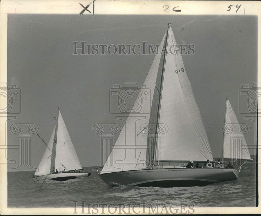 1962 Press Photo Sailboat called &quot;Bonnie Doon&quot; sailing on Lake Pontchartrain- Historic Images