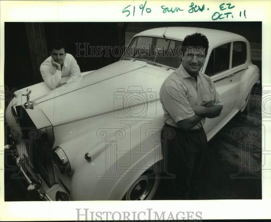 1992 Press Photo Mike & Randy Nicoll's Rolls-Royce for limousine service