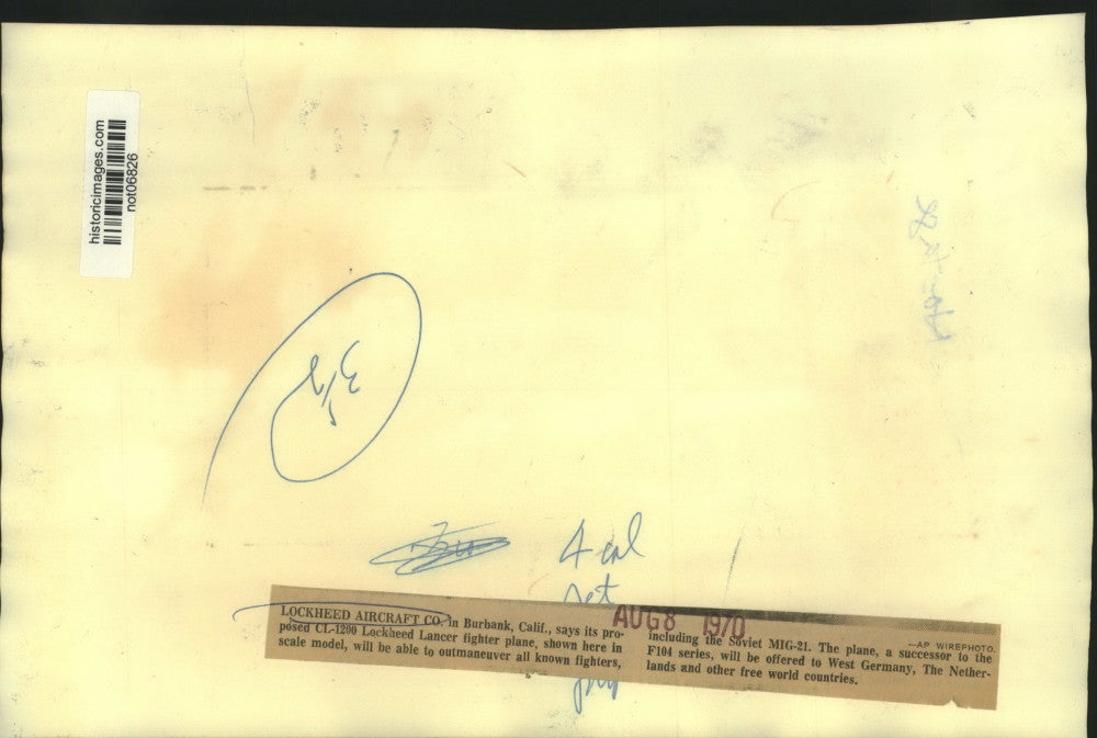 1970 Press Photo Lockheed's CL-1200 Lockheed Lancer fighter plane scale model