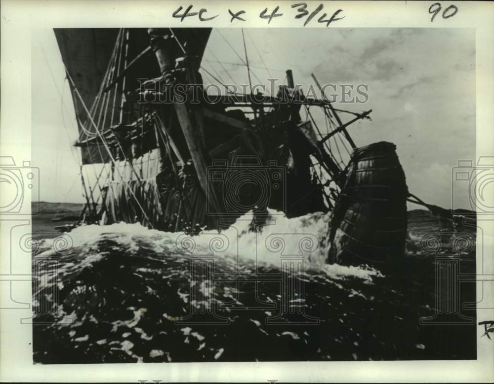 1971 Press Photo RA II, during stormy seas. - not06888- Historic Images