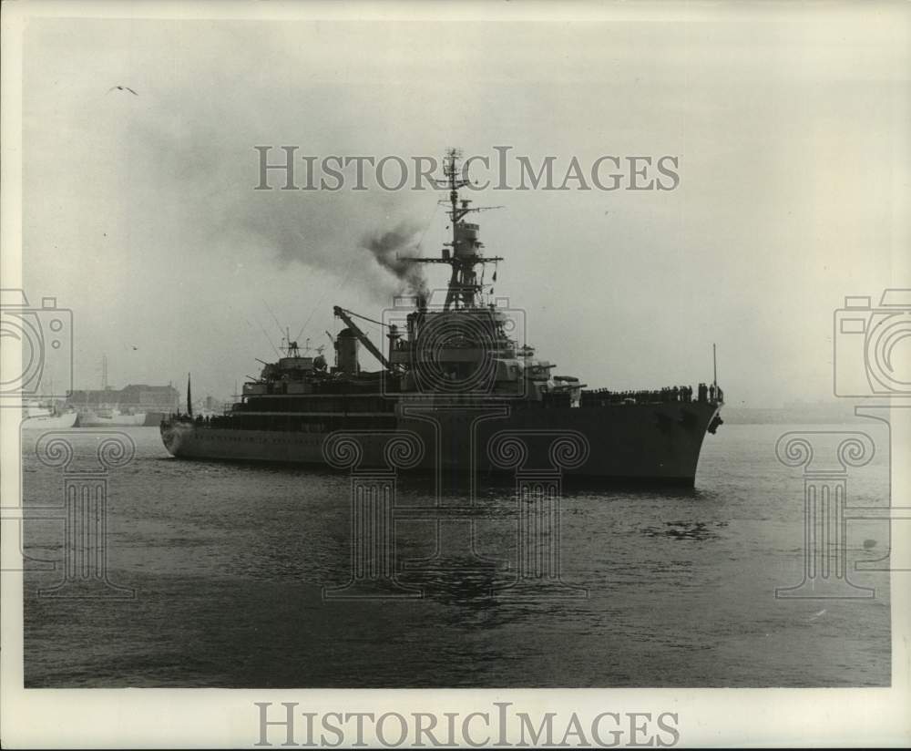 1960 Press Photo Jeanne D&#39;Arc- French Naval Cruiser - not06965
