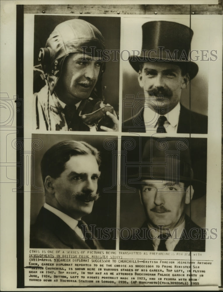 1955 Press Photo Various stages of Anthony Eden in his career. - now00017