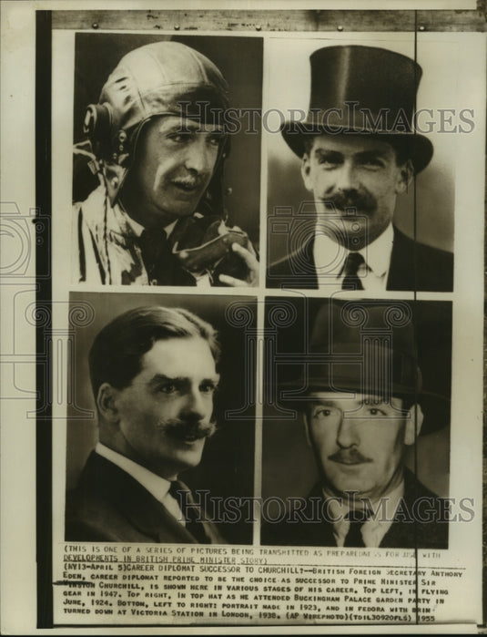 1955 Press Photo Various stages of Anthony Eden in his career. - now00017