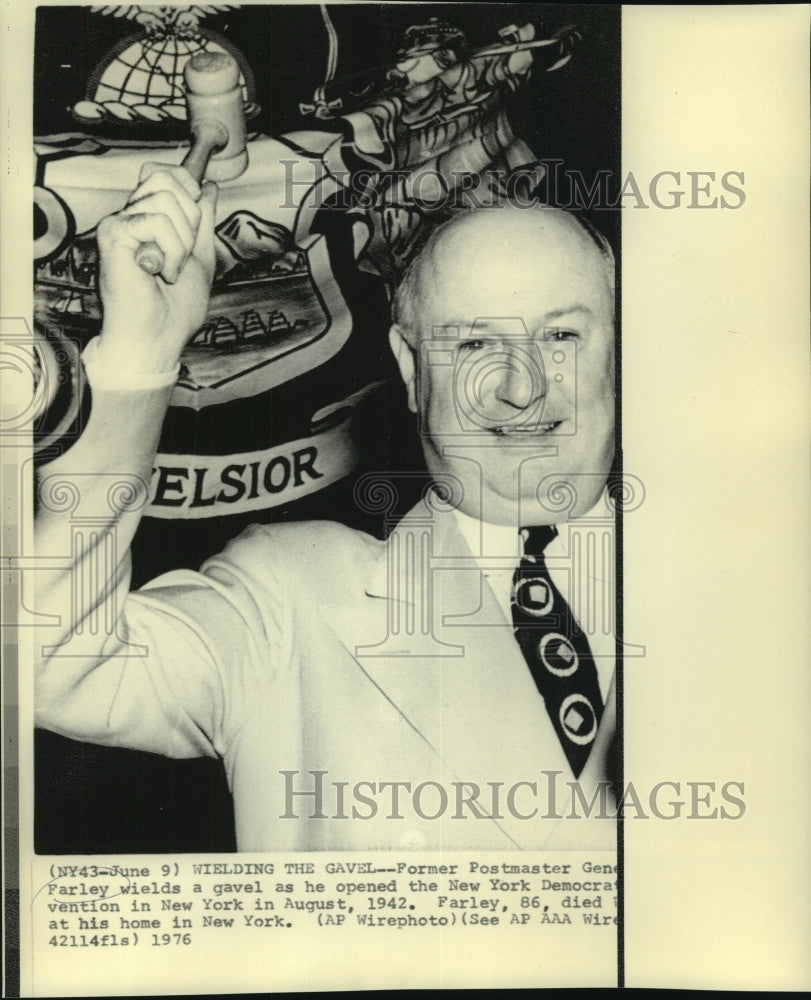1942 Press Photo 1942 photo of General Farley at NY Democratic Convention