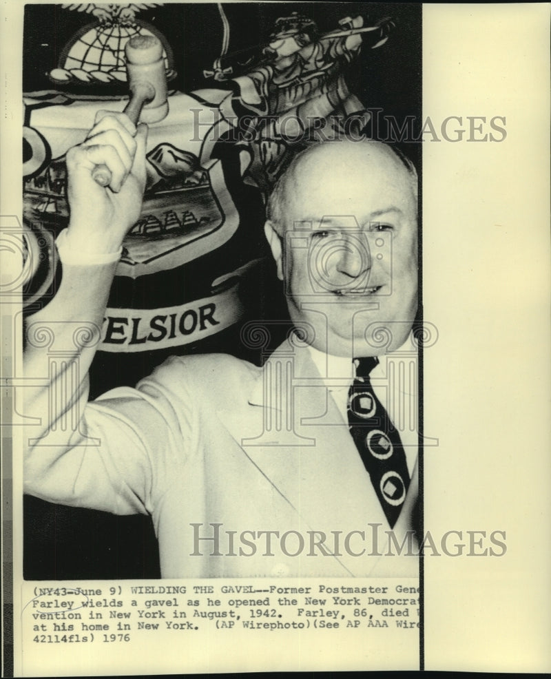 Load image into Gallery viewer, 1942 Press Photo 1942 photo of General Farley at NY Democratic Convention
