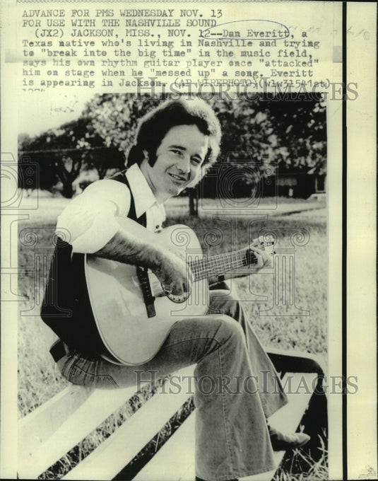 1974 Press Photo Dan Everitt, musician - now00593
