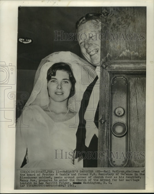 1961 Press Photo Nancy Sue McElroy to wed Lee Merritt Folger. - now00606